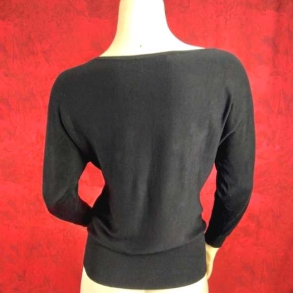 WHBM raining sequins black sweater - Picture 2 of 4